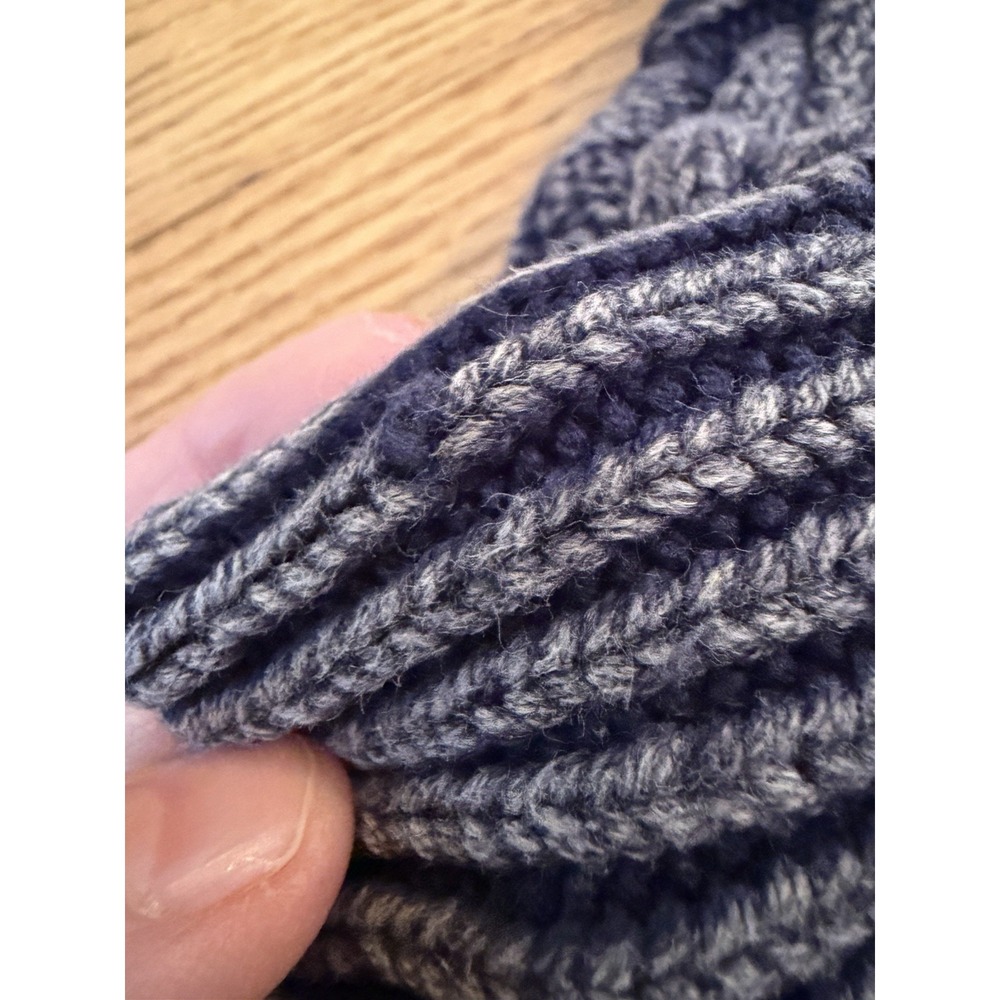 NWT Lucky Brand Fisherman‎ Chunky Cable Knit Pull Over Sweater Blue Comfy Wom XL - Picture 9 of 11